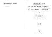 book Diccionario Crítico Etimológico Castellano e Hispánico (Ce-F)