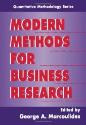 book Modern Methods for Business Research