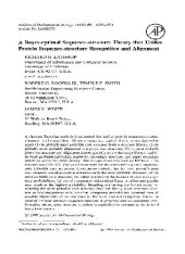 book A Bayes-optimal sequence-structure theory that unifies protein sequence-structure recognition and alignment