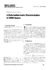 book A Biplurisubharmonic Characterization of AUMD Spaces