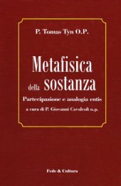 book Metafisica della sostanza. Partecipazione e analogia entis