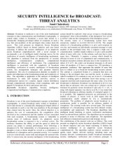 book Security Intelligence for Broadcast : Threat Analytics