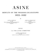 book Asine: Results of the Swedish Excavations, 1922-30