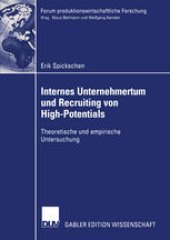 book Internes Unternehmertum und Recruiting von High-Potentials: Theoretische und empirische Untersuchung