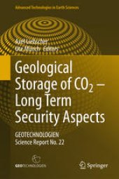 book Geological Storage of CO2 – Long Term Security Aspects: GEOTECHNOLOGIEN Science Report No. 22