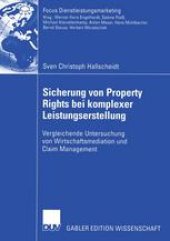 book Sicherung von Property Rights bei komplexer Leistungserstellung: Vergleichende Untersuchung von Wirtschaftsmediation und Claim Management