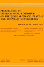 book Proceedings of International Symposium on the Qinghai-Xizang Plateau and Mountain Meteorology