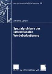 book Spezialprobleme der internationalen Werbebudgetierung