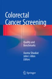 book Colorectal Cancer Screening: Quality and Benchmarks