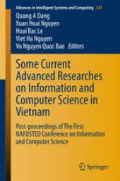 book Some Current Advanced Researches on Information and Computer Science in Vietnam: Post-proceedings of The First NAFOSTED Conference on Information and Computer Science