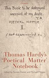 book Thomas Hardy's 'Poetical matter' notebook