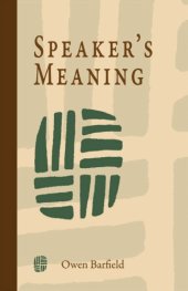 book Speaker's meaning