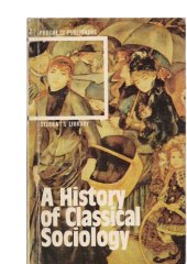 book A History of Classical Sociology