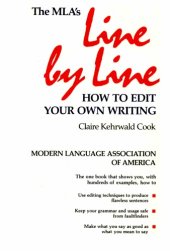 book The MLA's Line by Line, How to Edit Your Own Writing