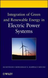 book Integration of Green and Renewable Energy in Electric Power Systems