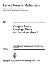 book Category Theory, Homology Theory and their Applications I