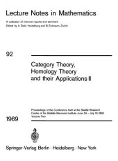 book Category Theory, Homology Theory and their Applications II