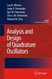 book Analysis And Design Of Quadrature Oscillators