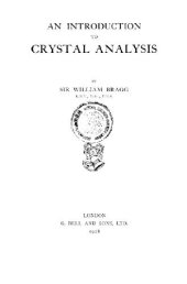 book An introduction to crystal analysis