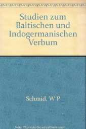 book Studien zum Baltischen und Indogermanischen Verbum