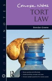 book Course Notes: Tort Law