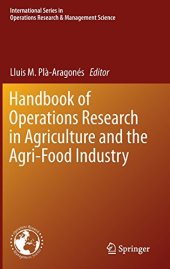 book Handbook of Operations Research in Agriculture and the Agri-Food Industry