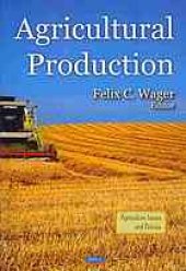 book Agricultural production