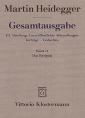 book Gesamtausgabe. 4 Abteilungen / 3. Abt: Das Ereignis