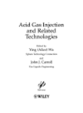 book Acid Gas Injection and Related Technologies