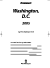 book Frommer's Washington, D.C. 2005. Frommer's Complete Series, Book 61