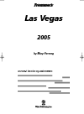 book Frommer's Las Vegas 2005. Frommer's Complete Series, Book 60