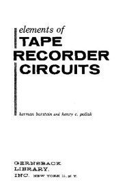 book Elements of Tape Recorder Circuits