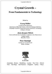 book Crystal Growth - From Fundamentals to Technology