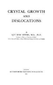 book Crystal Growth and Dislocations