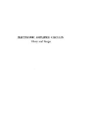 book Electronic Amplifier Circuits Theory and Design