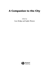 book A Companion to the City