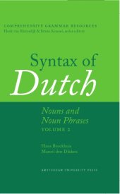 book Syntax of Dutch: Nouns and Noun Phrases - Volume 2