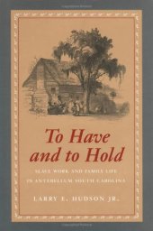 book To Have and to Hold: Slave Work and Family Life in Antebellum South Carolina