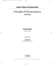 book Principles of Microeconomics, Instructor's Manual with Solutions Manual