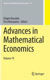 book Advances in Mathematical Economics Volume 19