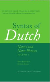 book Syntax of Dutch: Nouns and Noun Phrases - Volume 1