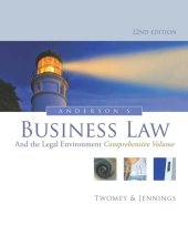 book Anderson's Business Law and the Legal Environment, Comprehensive Volume