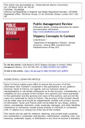 book Slippery Concepts in Context Relationship marketing and public services