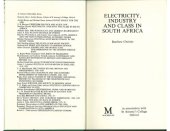 book Electricity, industry, and class in South Africa