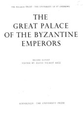 book The great palace of the Byzantine Emperors