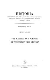 book The nature and purpose of Augustus' "Res gestae"