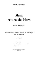 book Marx Crítico de Marx - Epistemologia, classes sociais e tecnologia em O Capital