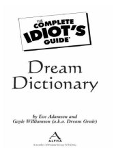 book The Complete Idiot's Guide Dream Dictionary