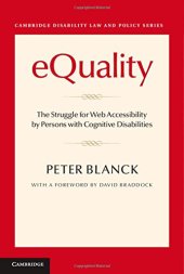 book eQuality: The Struggle for Web Accessibility by Persons with Cognitive Disabilities