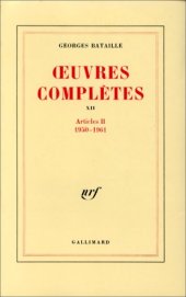 book Œuvres complètes, tome 12 : Articles II 1950-1961